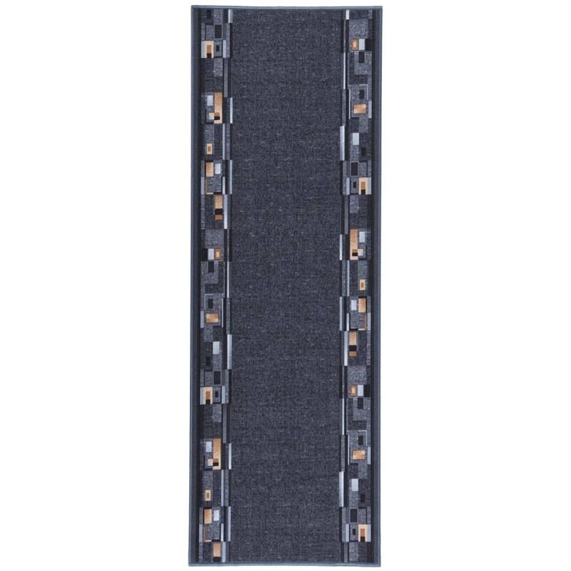 

Alfombra de pasillo antideslizante gris antracita 100x300 cm