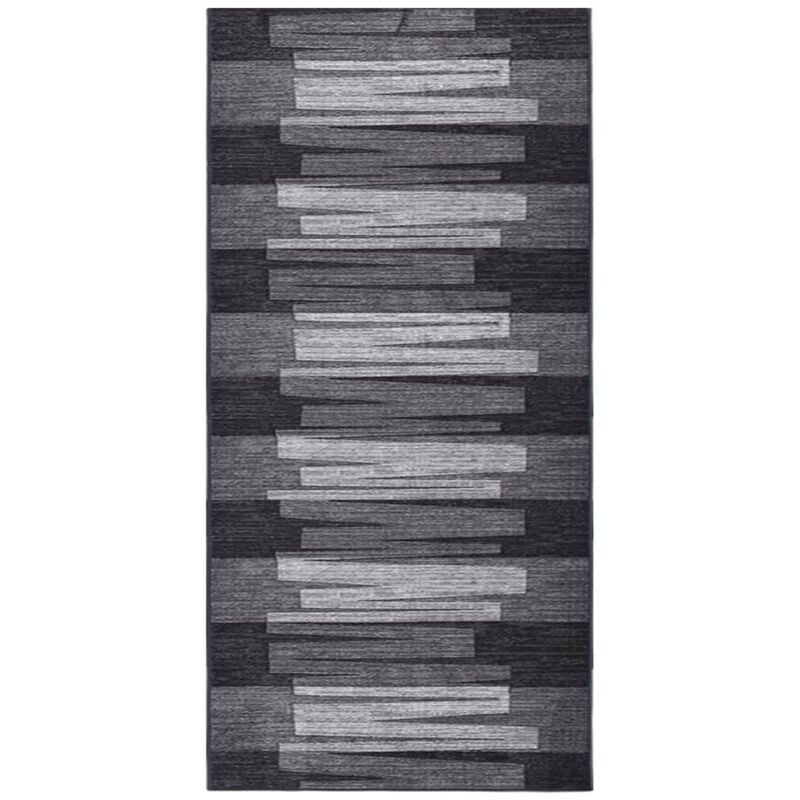 

Alfombra de pasillo antideslizante gris antracita 100x300 cm