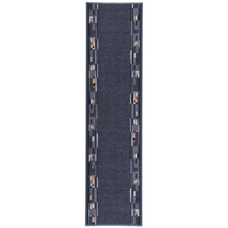 

Alfombra de pasillo antideslizante gris antracita 100x400 cm
