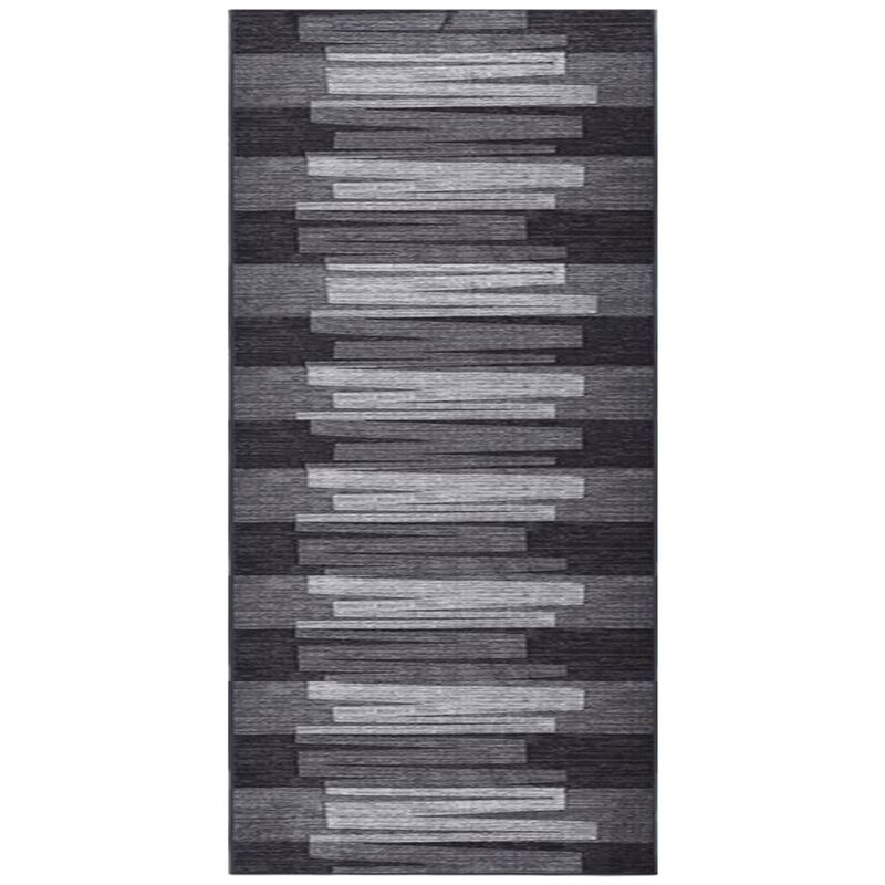 

Alfombra de pasillo antideslizante gris antracita 100x400 cm