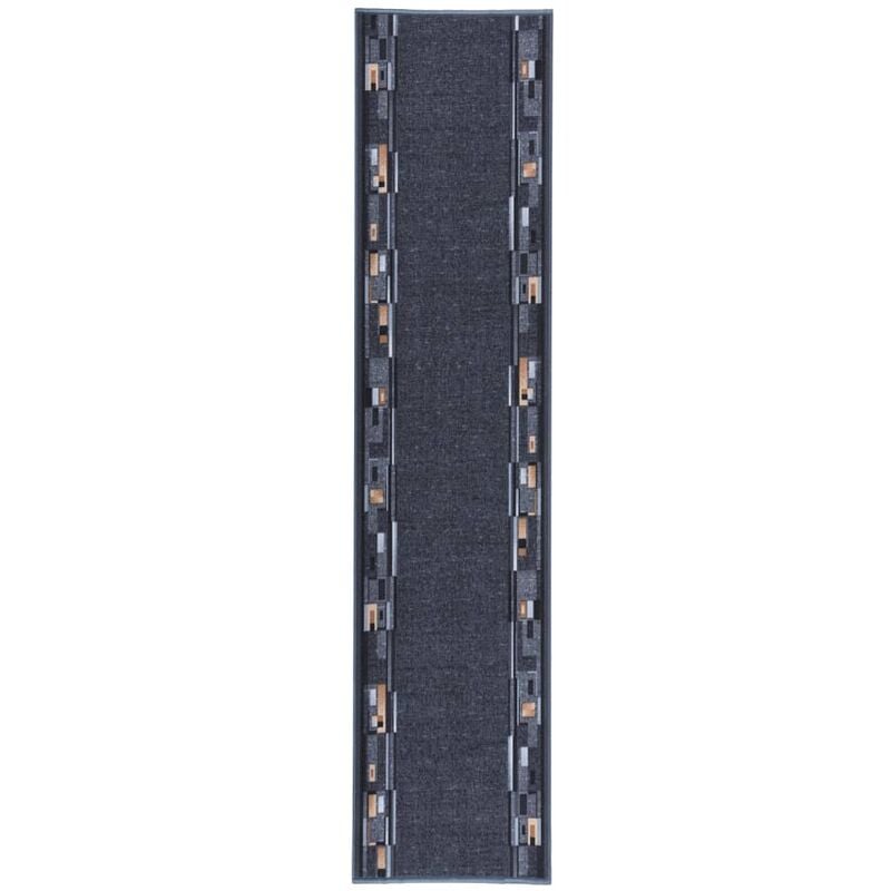 

Alfombra de pasillo antideslizante gris antracita 100x450 cm