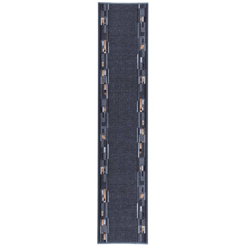 

Alfombra de pasillo antideslizante gris antracita 100x500 cm