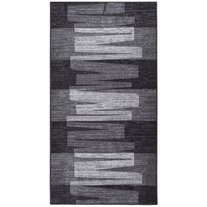 

Alfombra de pasillo antideslizante gris antracita 80x150 cm
