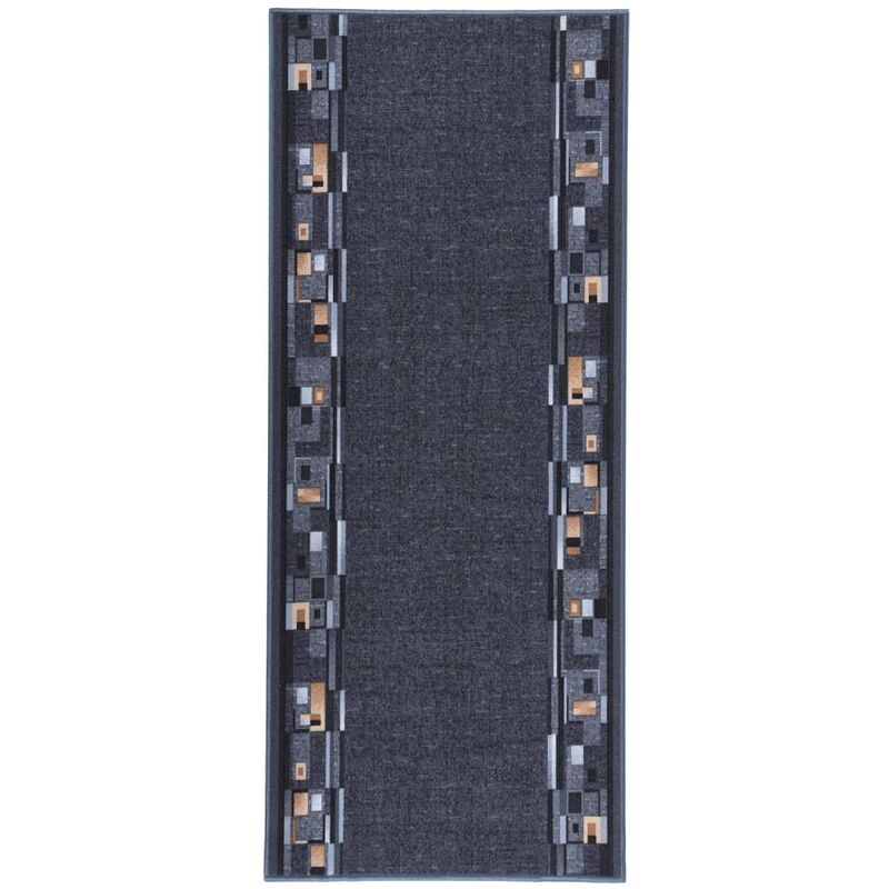 

Alfombra de pasillo antideslizante gris antracita 80x450 cm