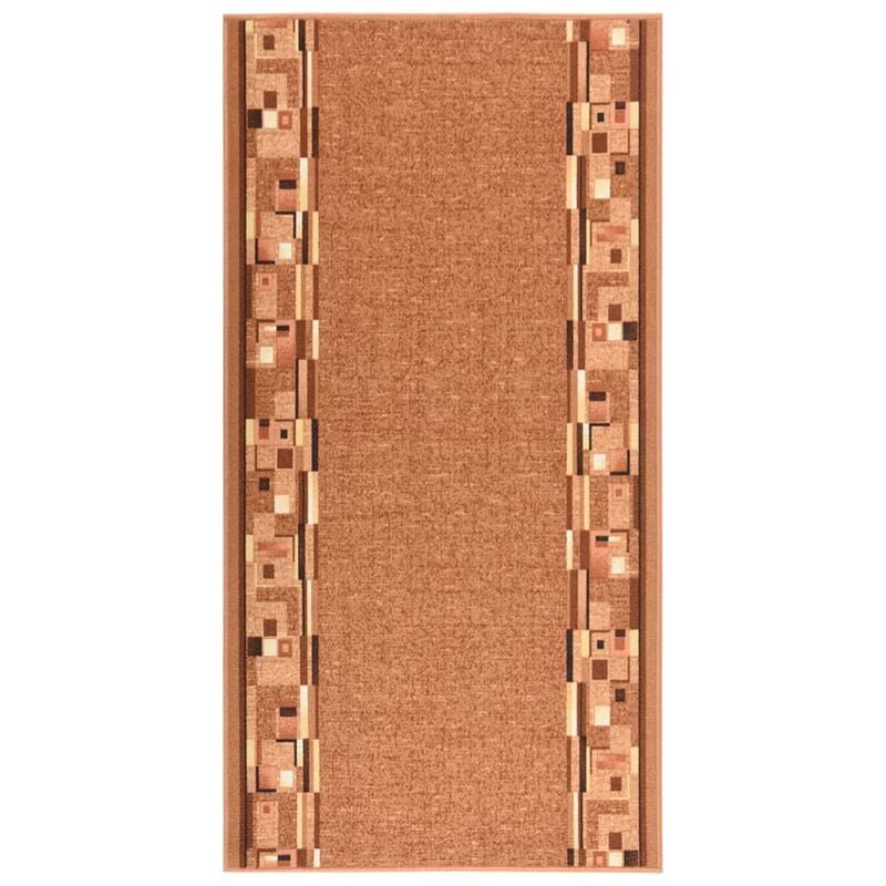 

Alfombra de pasillo antideslizante marrón 100x200 cm