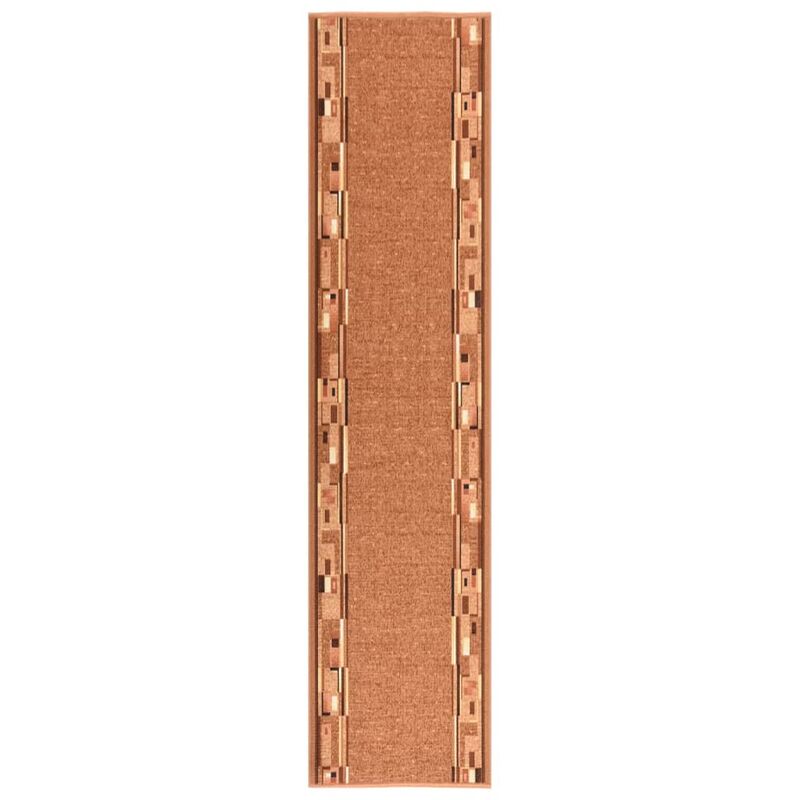 

Alfombra de pasillo antideslizante marrón 100x350 cm