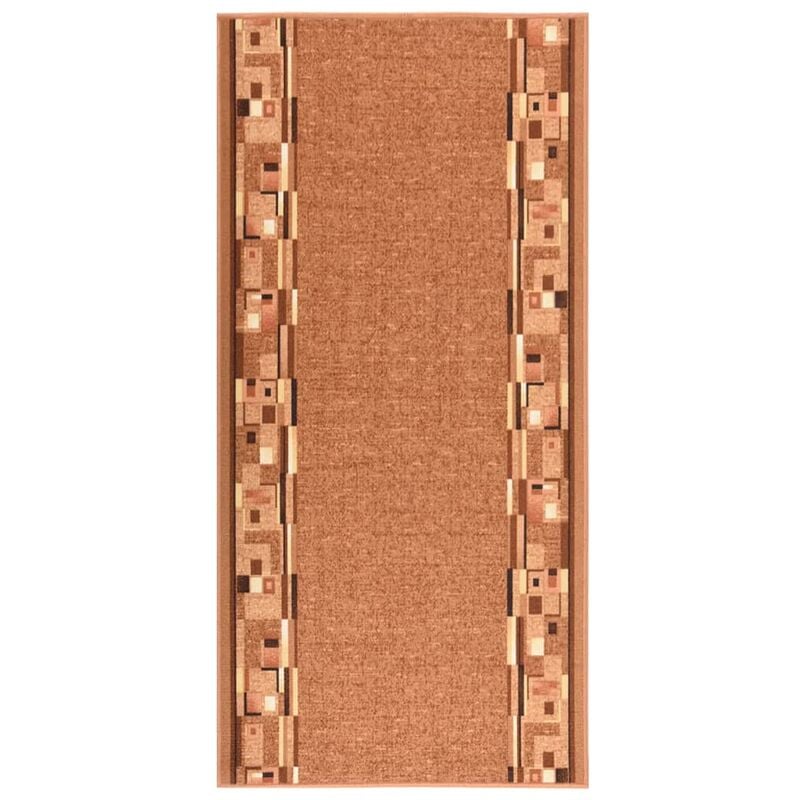 

Alfombra de pasillo antideslizante marrón 67x150 cm