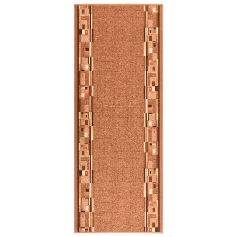 

Alfombra de pasillo antideslizante marrón 67x200 cm