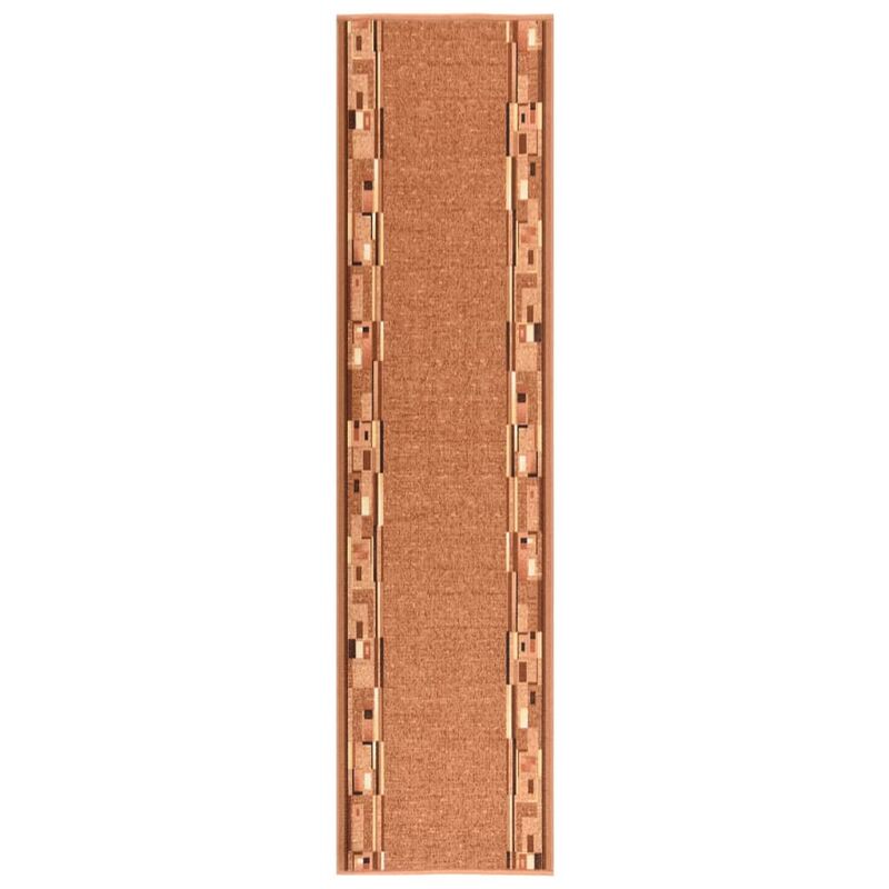 

Alfombra de pasillo antideslizante marrón 67x300 cm