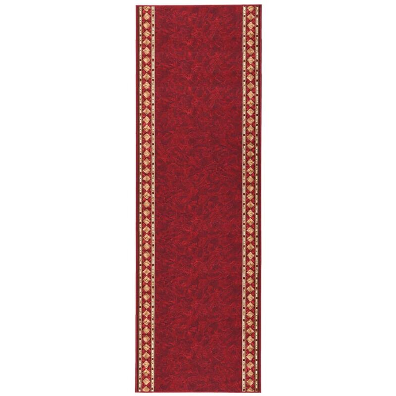 

Alfombra de pasillo antideslizante rojo 100x400 cm