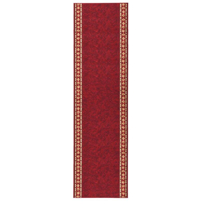 

Alfombra de pasillo antideslizante rojo 100x500 cm