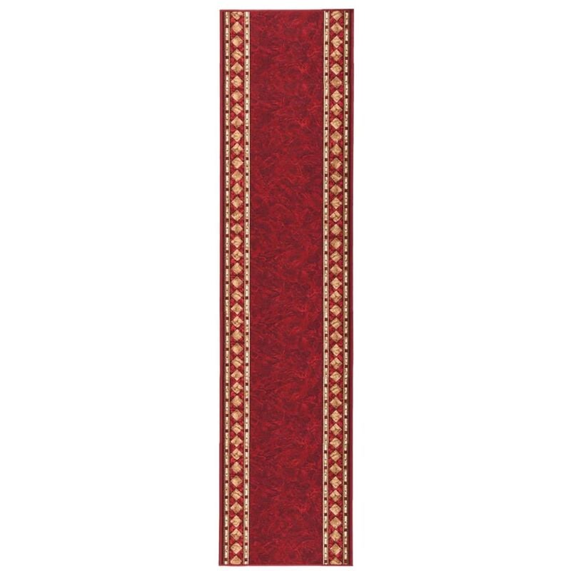 

Alfombra de pasillo antideslizante rojo 67x350 cm