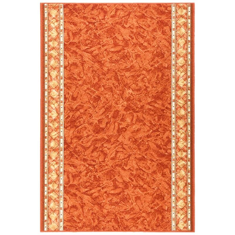 

Alfombra de pasillo antideslizante terracota 100x150 cm