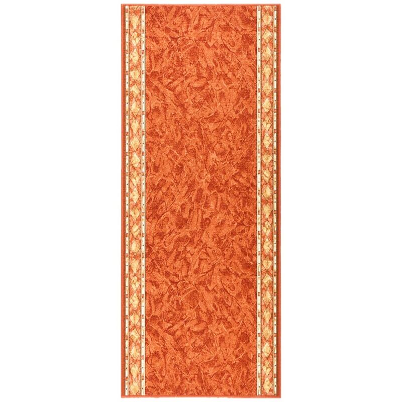 

Alfombra de pasillo antideslizante terracota 100x250 cm