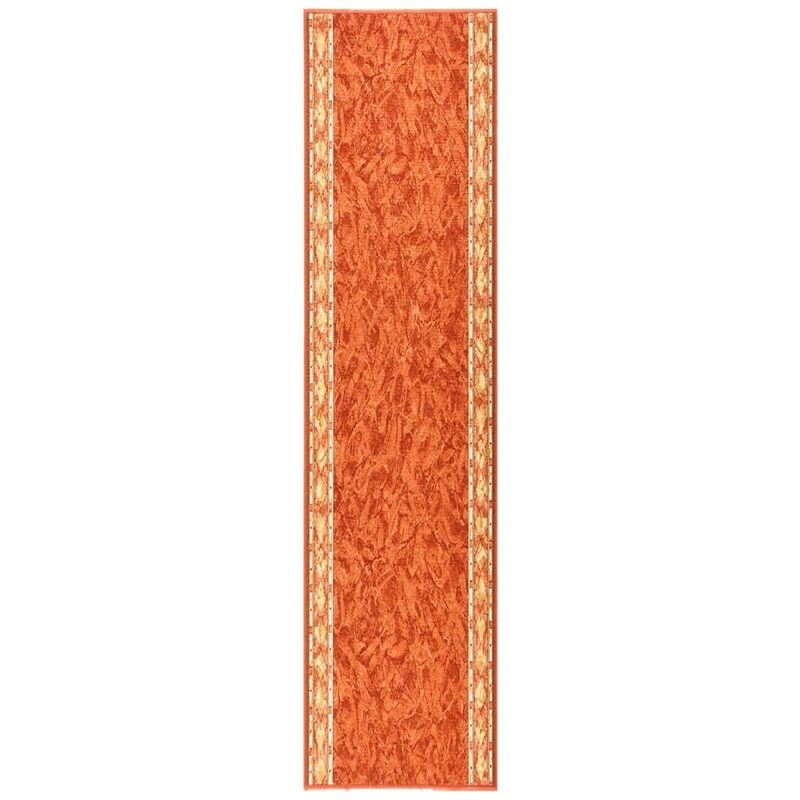 

Alfombra de pasillo antideslizante terracota 100x400 cm