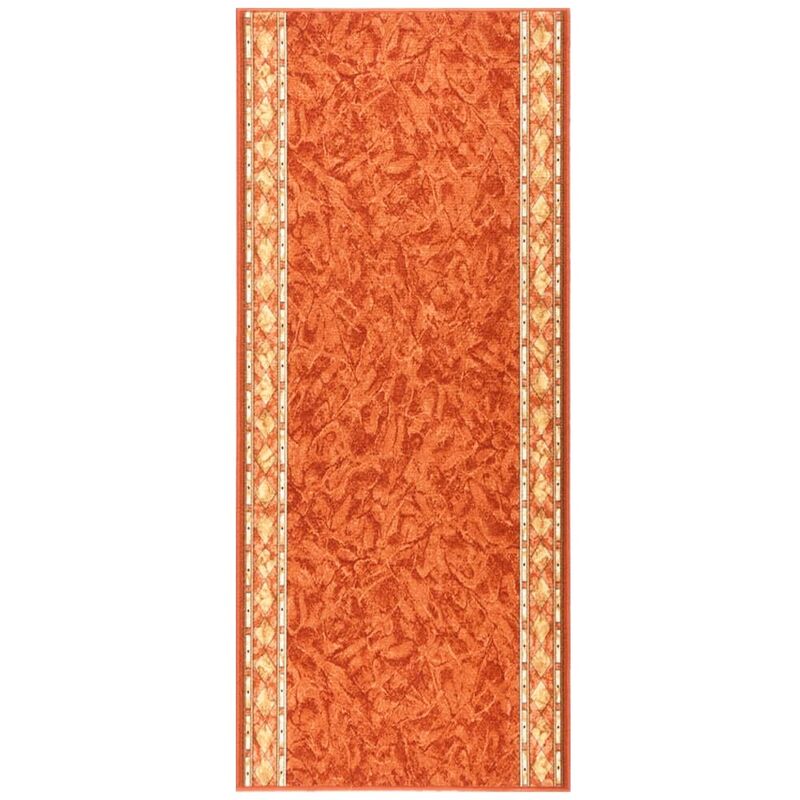 

Alfombra de pasillo antideslizante terracota 67x150 cm