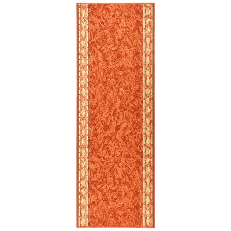 

Alfombra de pasillo antideslizante terracota 80x250 cm