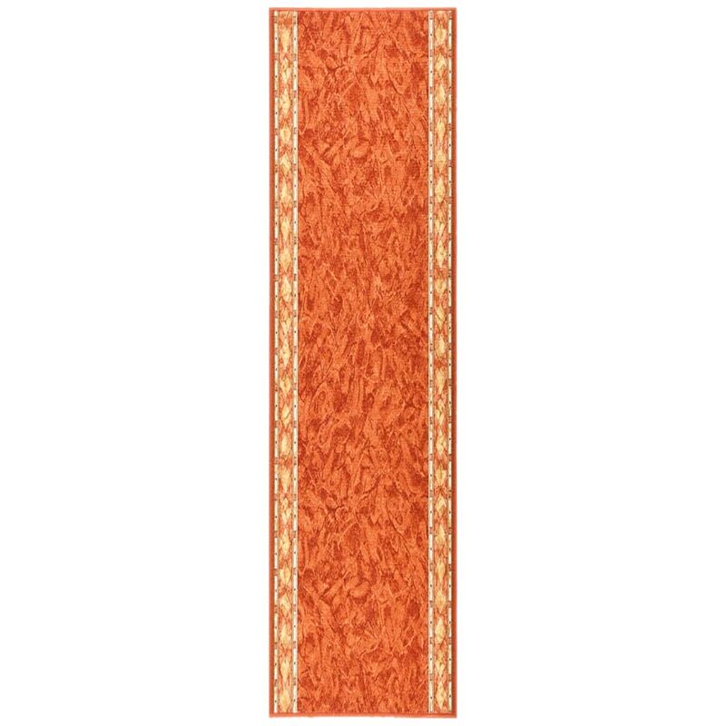 

Alfombra de pasillo antideslizante terracota 80x300 cm