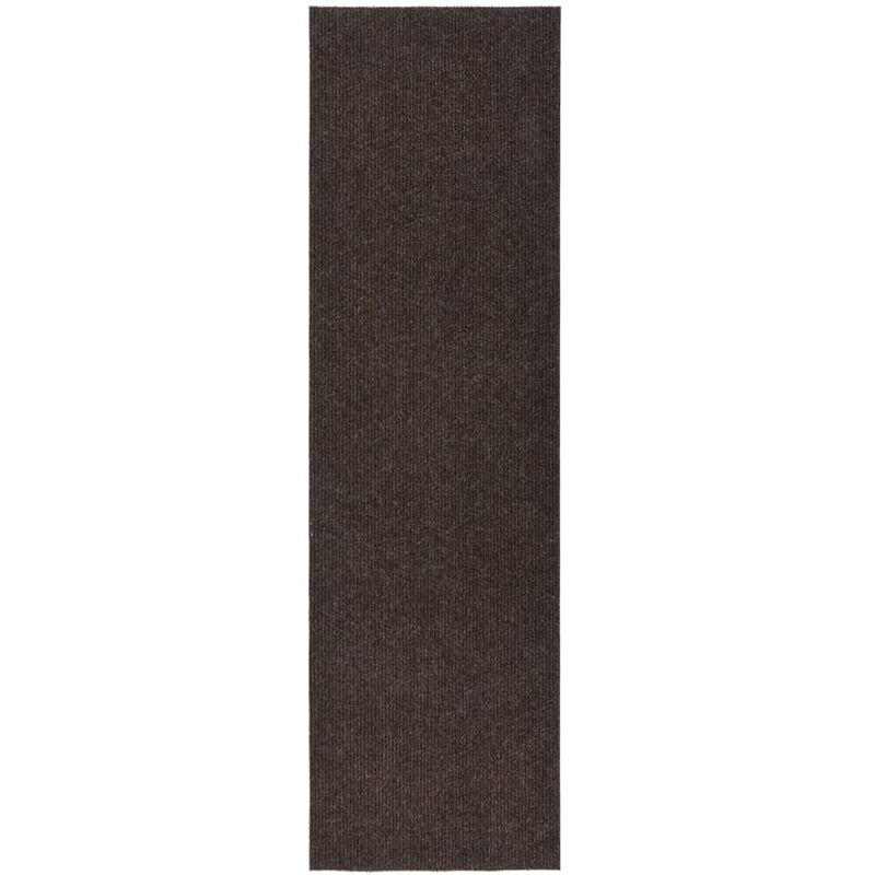 

Alfombra de pasillo atrapa suciedad 100x350 cm marrón