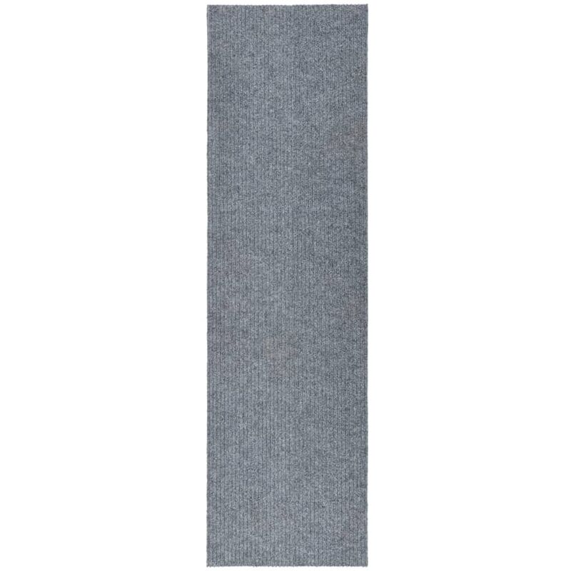 

Alfombra de pasillo atrapa suciedad 100x400 cm gris y azul
