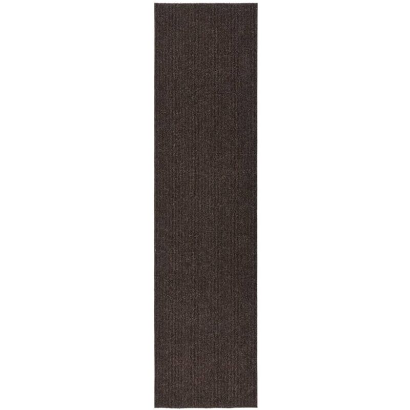 

Alfombra de pasillo atrapa suciedad 100x400 cm marrón