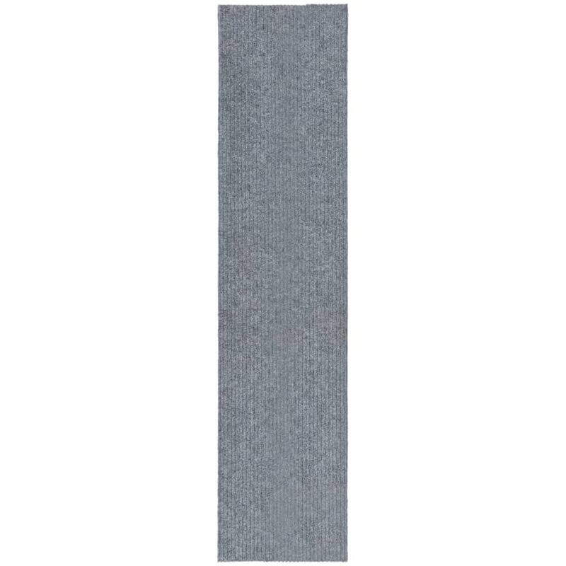 

Alfombra de pasillo atrapa suciedad 100x450 cm gris y azul