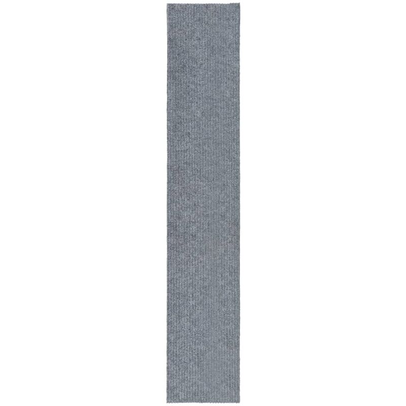 

Alfombra de pasillo atrapa suciedad 100x500 cm gris y azul