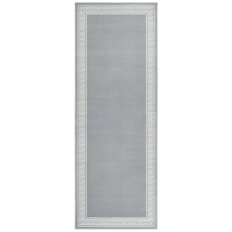 

Alfombra de pasillo BCF gris con motivo 60x150 cm