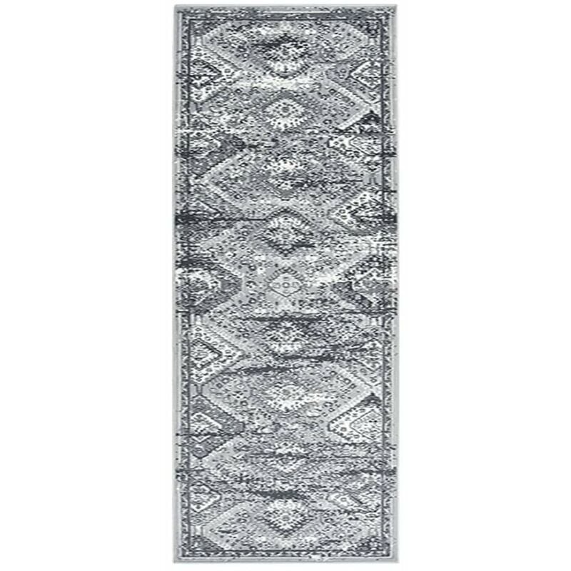 

Alfombra de pasillo BCF gris oriental 100x250 cm