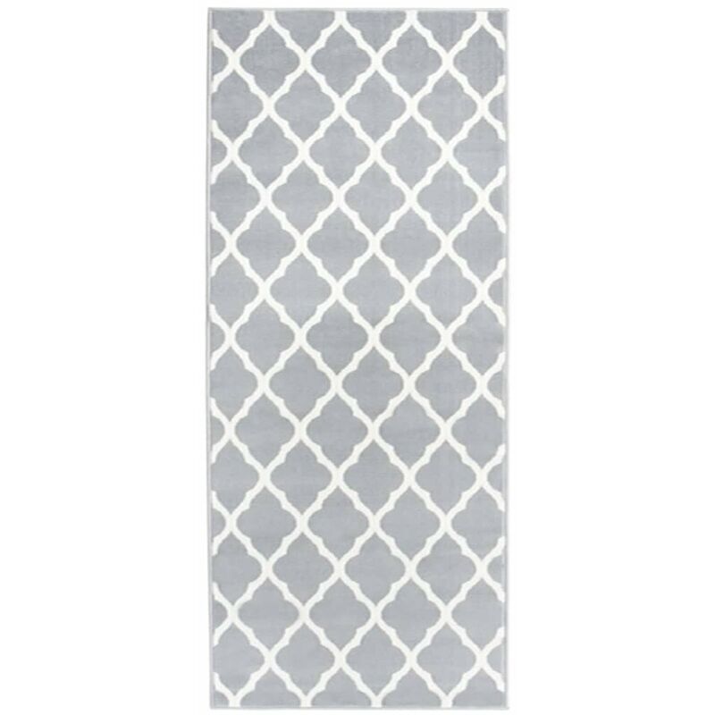 

Alfombra de pasillo BCF gris y blanco 100x300 cm