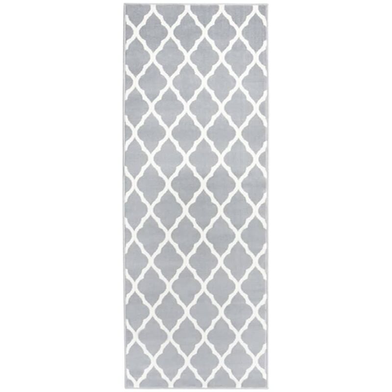 

Alfombra de pasillo BCF gris y blanco 100x350 cm