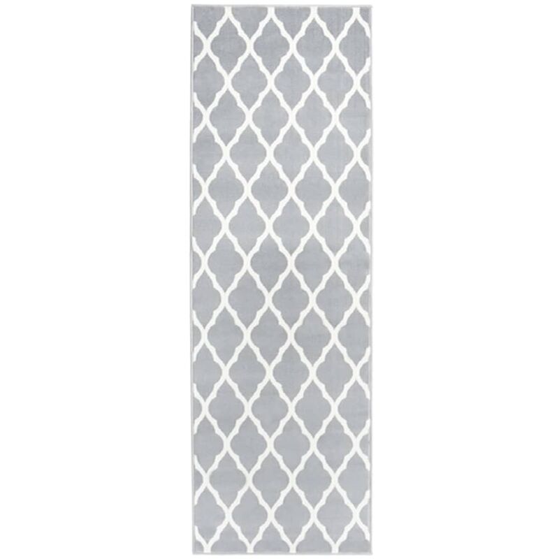 

Alfombra de pasillo BCF gris y blanco 100x400 cm