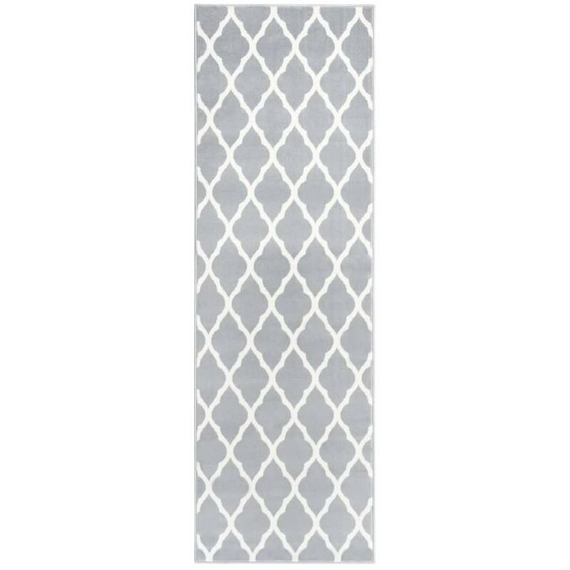 

Alfombra de pasillo BCF gris y blanco 60x150 cm