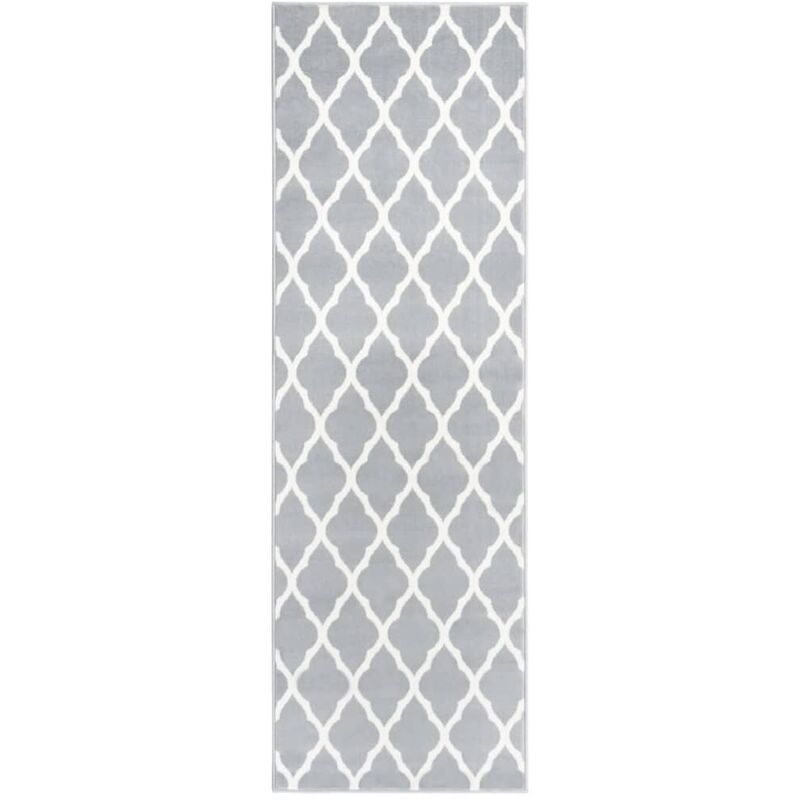 

Alfombra de pasillo BCF gris y blanco 60x150 cm