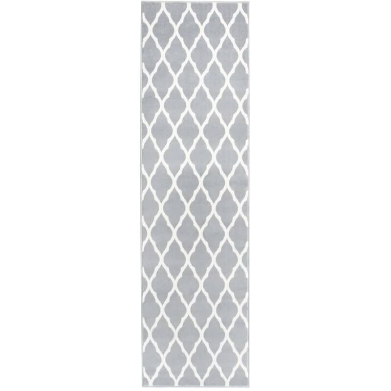 

Alfombra de pasillo BCF gris y blanco 60x200 cm