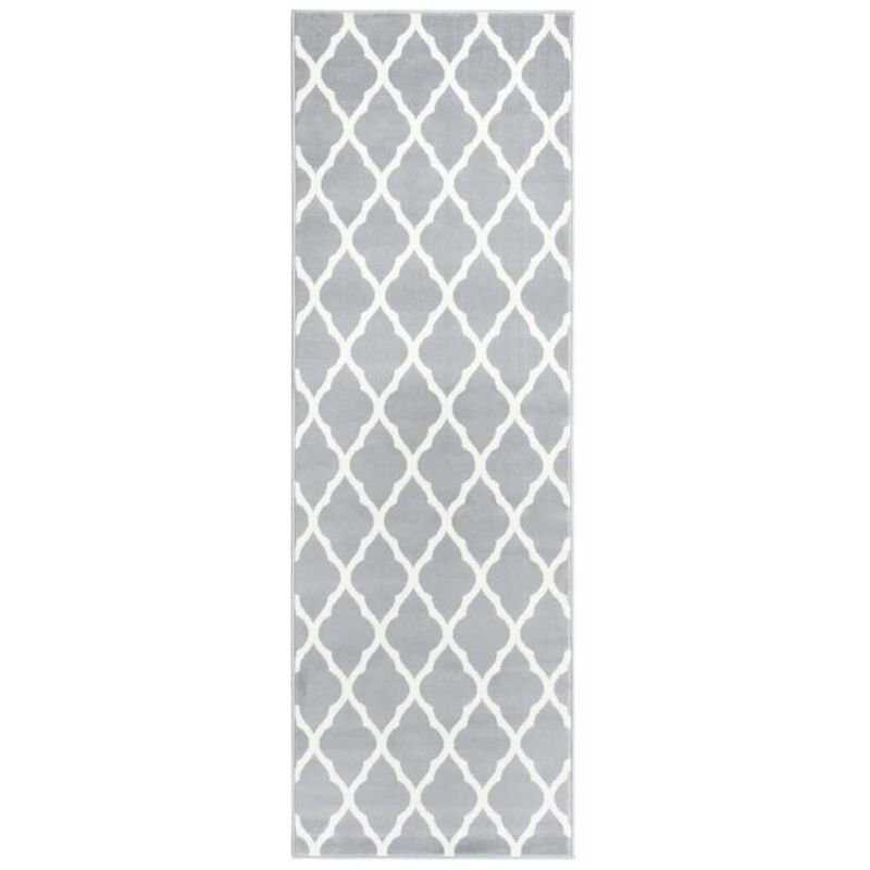 

Alfombra de pasillo BCF gris y blanco 80x250 cm