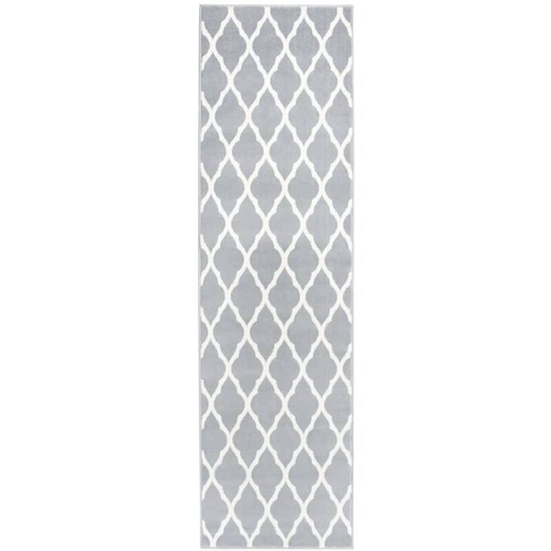 

Alfombra de pasillo BCF gris y blanco 80x300 cm