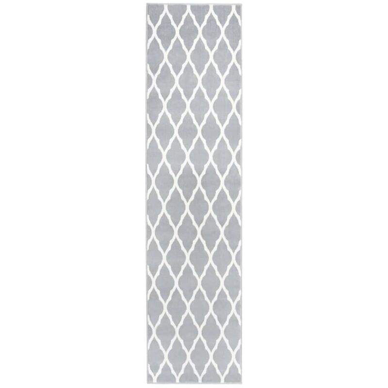 

Alfombra de pasillo BCF gris y blanco 80x350 cm