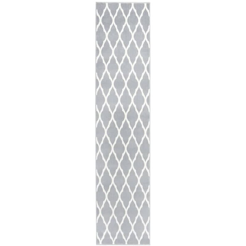 

Alfombra de pasillo BCF gris y blanco 80x400 cm