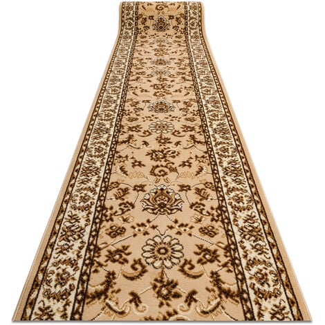 RUGSX Alfombra de pasillo BCF MORAD Klasyk clásico beige 60 cm beige 60x100 cm