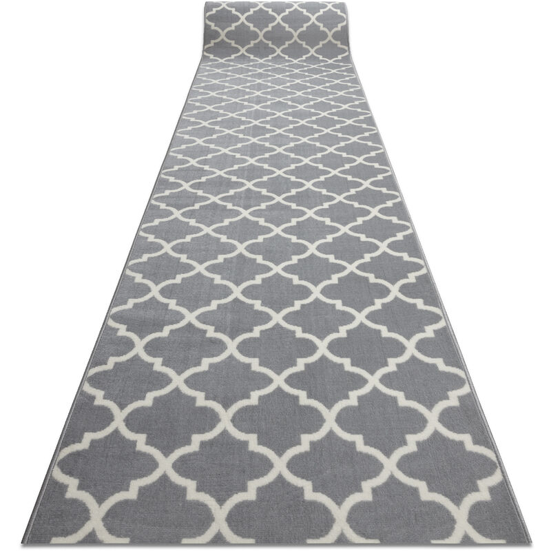 

Rugsx - Alfombra de pasillo BCF MORAD Trelis Espaldera marroquí gris / crema 100 cm Tonos de gris y plata 100x100 cm