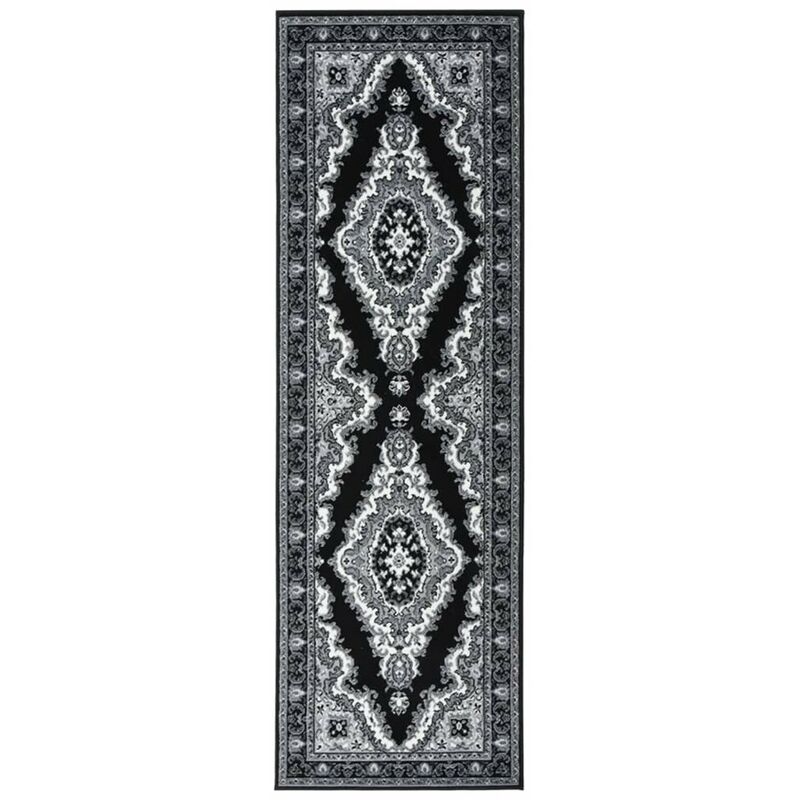 

Alfombra de pasillo BCF negro 60x200 cm