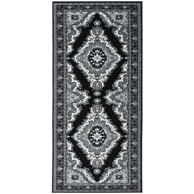 

Alfombra de pasillo BCF negro 80x150 cm