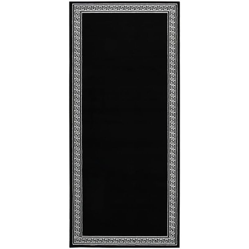 

Alfombra de pasillo BCF negro con estampado 100x150 cm