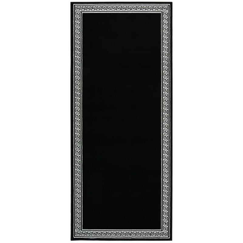 

Alfombra de pasillo BCF negro con estampado 100x200 cm