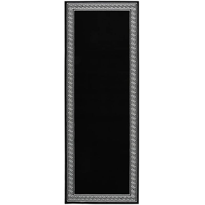 

Alfombra de pasillo BCF negro con estampado 100x250 cm
