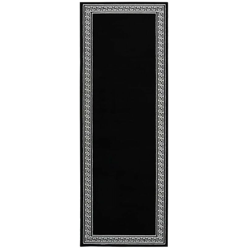 

Alfombra de pasillo BCF negro con estampado 80x150 cm