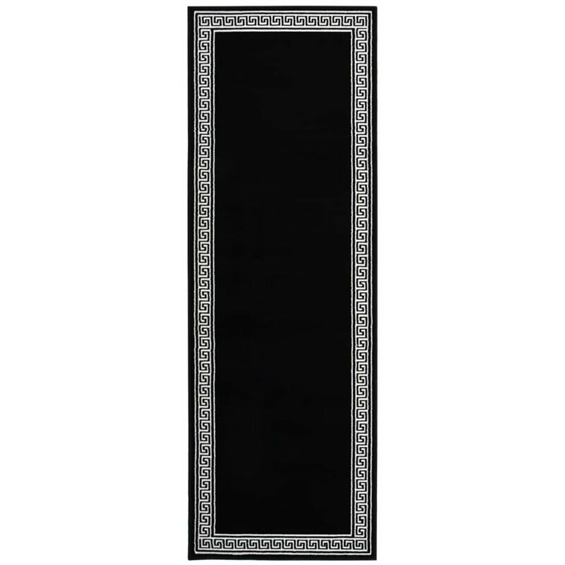 

Alfombra de pasillo BCF negro con estampado 80x200 cm