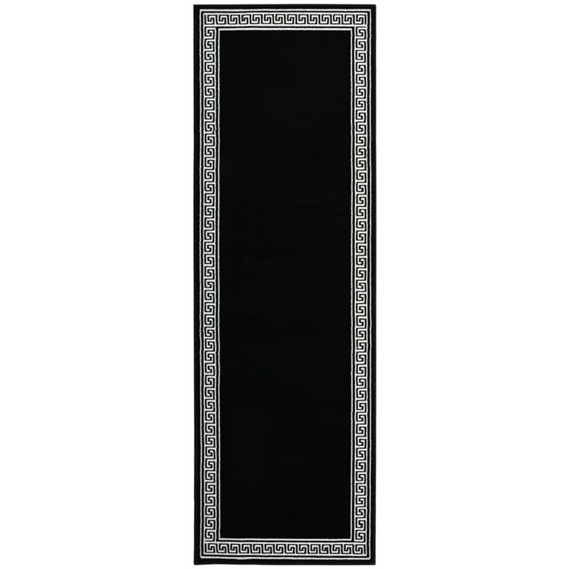 

Alfombra de pasillo BCF negro con estampado 80x250 cm