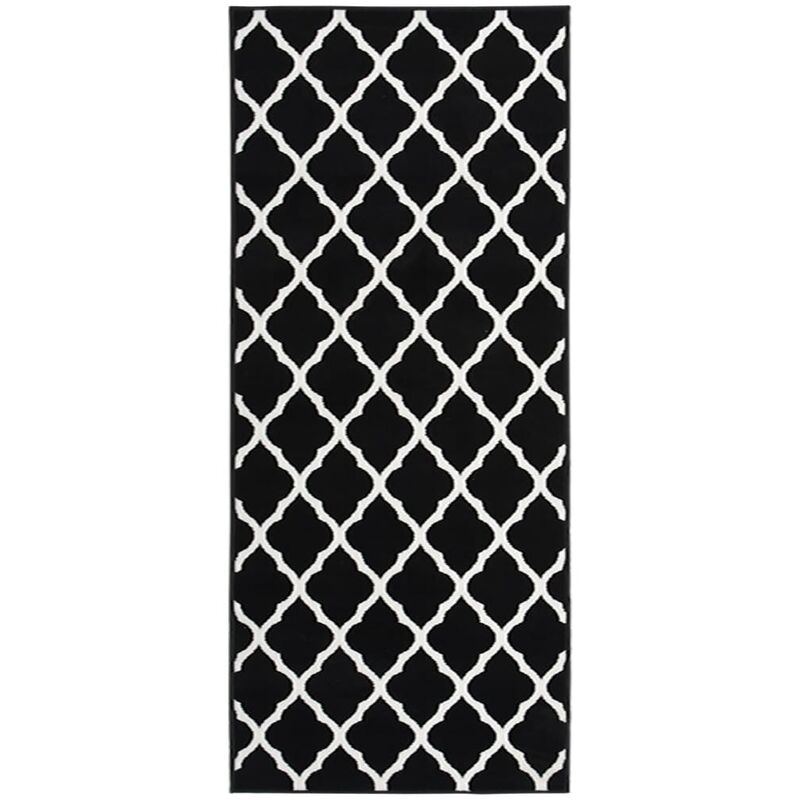 

Alfombra de pasillo BCF negro y blanco 100x300 cm